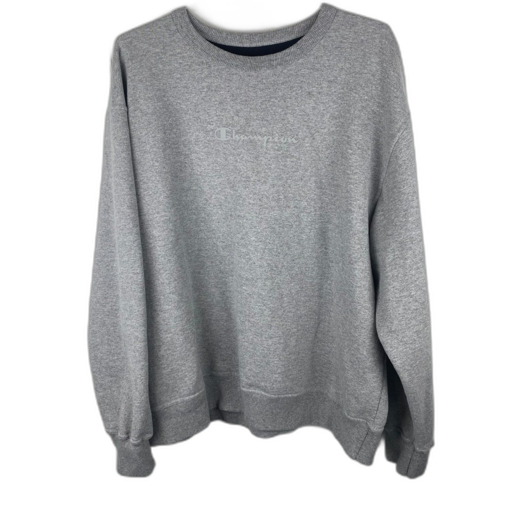Champion Vintage Gray Crewneck Sweatshirt Men’s 2XL Classic Athletic Pullover